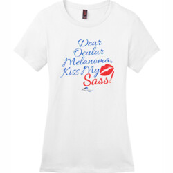 Kiss My Sass - District - DM104L (DTG) - Ladies Crew Tee