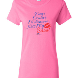 Kiss My Sass - Gildan - Ladies 100% Cotton T Shirt - DTG