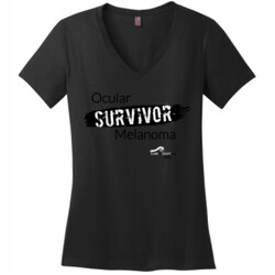ACIS Survivor - District Made® - Ladies Perfect Weight® V-Neck Tee - DTG