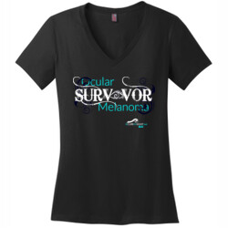 OM Survivor - District Made® - Ladies Perfect Weight® V-Neck Tee - DTG