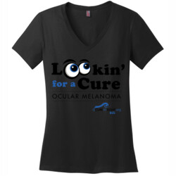 Looking For A Cure - District Made® - Ladies Perfect Weight® V-Neck Tee - DTG