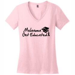 Get Educated - District Made® - Ladies Perfect Weight® V-Neck Tee - DTG