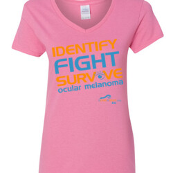 Identify-Fight-Survive - Gildan - 5V00L (DTG) - 100% Cotton V Neck T Shirt