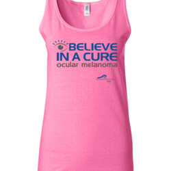 Eye Belive In A Cure - Gildan - 64200L (DTG) 4.5 oz Softstyle ® Junior Fit Tank Top