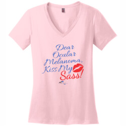 Kiss My Sass - District Made® - Ladies Perfect Weight® V-Neck Tee - DTG