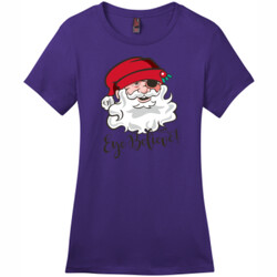 Eye Believe Holiday Shirt - District - DM104L (DTG) - Ladies Crew Tee