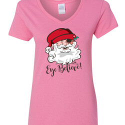 Eye Believe Holiday Shirt - Gildan - 5V00L (DTG) - 100% Cotton V Neck T Shirt