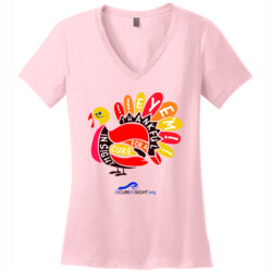 Eye'm Thankful - District Made® - Ladies Perfect Weight® V-Neck Tee - DTG