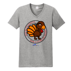 Eye'm Thankful For A Cure In Sight - Gildan - Softstyle ® V Neck T Shirt - DTG