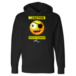 CAUTION-Avoid My Blindside (Front Only) - Independent Trading Co. 10oz. Hooded Pullover Sweatshirt-POD